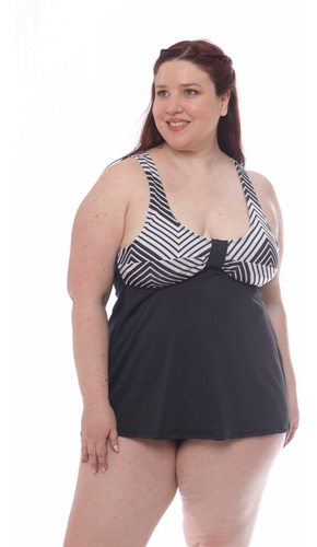 Imagen 6 de 6 de Malla Tankini Talle Grande Mujer Art 201