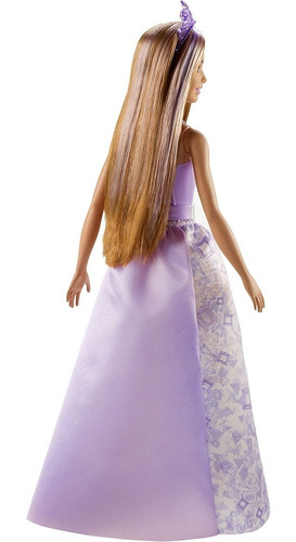 Nova Boneca Barbie Dreamtopia Princesa Morena Mattel Fxt13