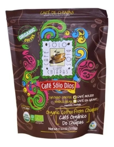 1.5 Kg De Café 100% Orgánico De Chiapas Solo Dios 3 Bolsas.