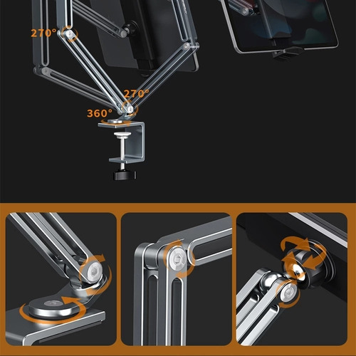 Soporte De Escritorio De Metal Ajustable Para Tableta Para I
