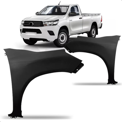 Par Paralama Hilux 2016 A 2023 Sem Furo Pisca Cabine Simples