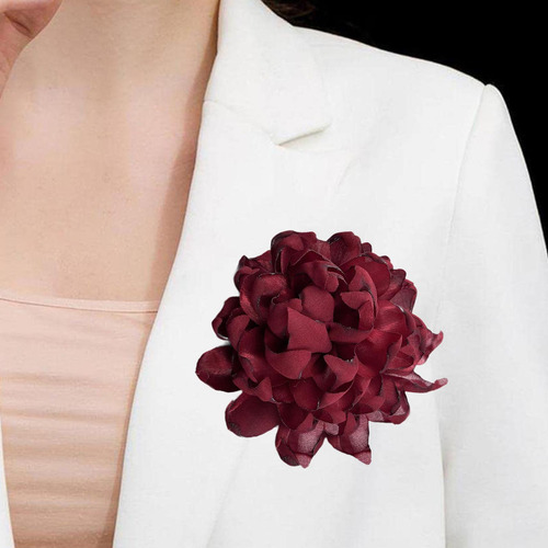 2 Broche De Flores Para Mujer, Pinza Para El Pelo Rojo