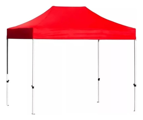 Paredes Para Toldo Carpa 3x4.5 Metros Impermeable H G Q Color Rojo