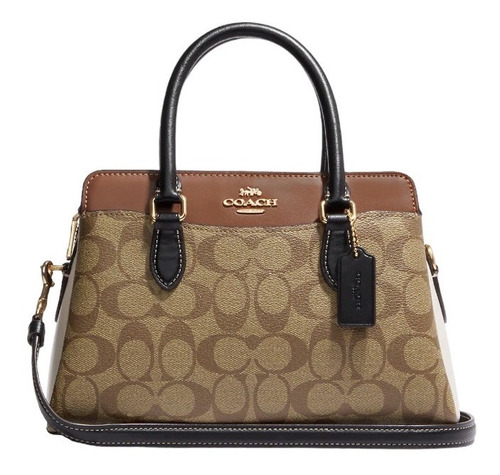 Bolsa Coach Original Mini Darcie Carryall Gold Signature