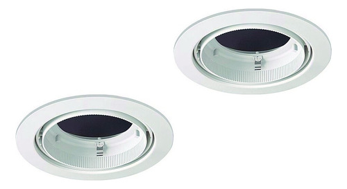 Set De 2 Luminarios Para Plafón G53 Blanco S/lámpara Magg