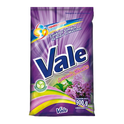 Detergente En Polvo Vale Lavanda Bulto De 20 Und 900gr C/u