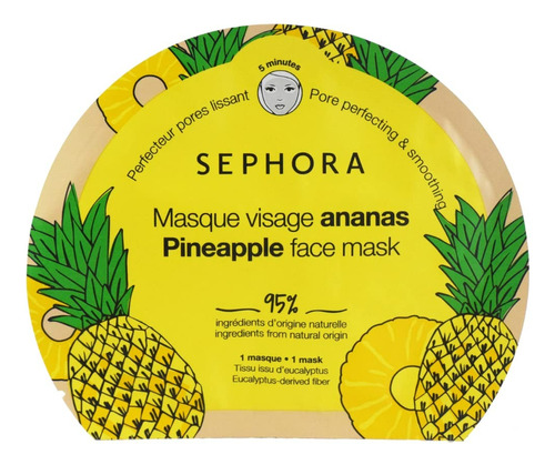 Sephora Pinneaple Face Mask Mascarilla Tratamiento De Poros 