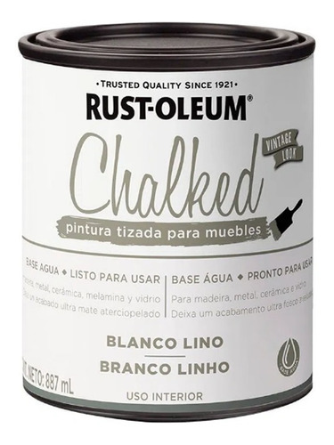 Pintura A La Tiza Rust Oleum Chalked Blanco Lino Mf Shop