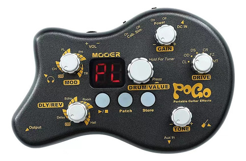 Procesador Multiefectos Para Guitarra Portátil Ammoon Pockro