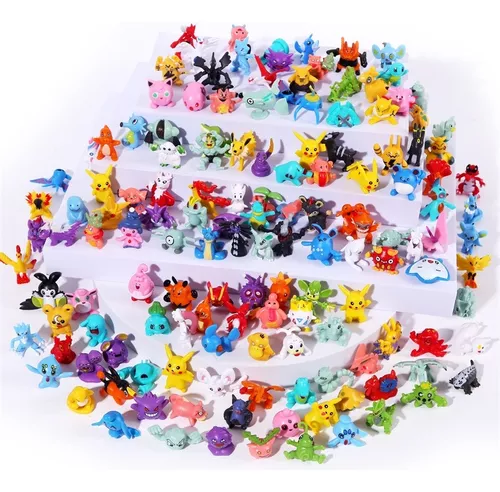 Kit De72 Bonecos Miniatura Lote Pokémon com Pikachu Incluso