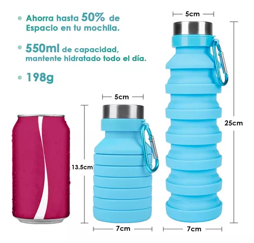 Termo Botella Plegable Oruga Meimia Azul 550 Ml - T1017