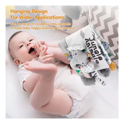 Libro De Tela Interactivo Con Espejo Para Bebés De 0 A 6 Meses – Juguete Sensorial Con Texturas Y Sonidos, Regalo Para Recién Nacidos