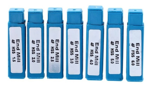 Kit 11 Brocas Router Cnc Fresa 4f Hss Hrc63 Metal Madera