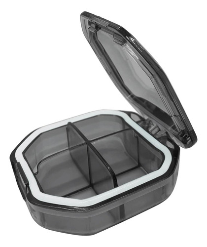 Organizador De Pastillas De Viaje Con Divisor, Plaza Gris