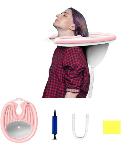 Fregadero Portátil Para Lavar Cabello Tazón Champú Inflable