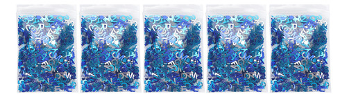 Decoración De Mesa De Fiesta Con Confeti Azul Con Lentejuela