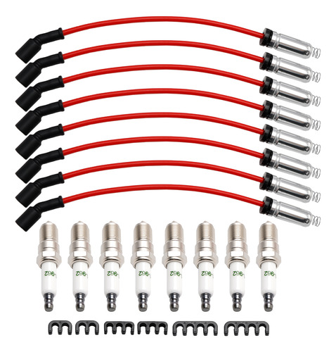 8 Bujías Y Cables Para Chevy Gmc 4,8 L 5,3 L 6,0 L V8