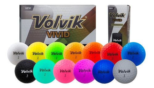 Pelotas Golf Volvik Vivid Docena Pelotas
