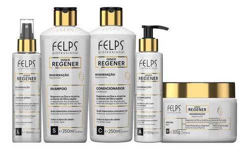 Felps Inner Regener Kit Completo 5 Produtos Lançamento Felps