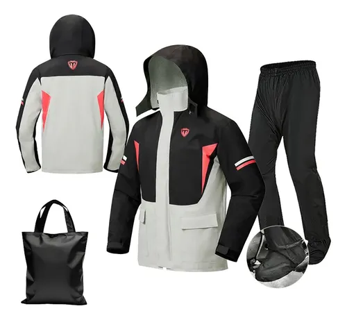 Capa De Chuva Roupa Conjunto Para Motoqueiro Reforçada Kit