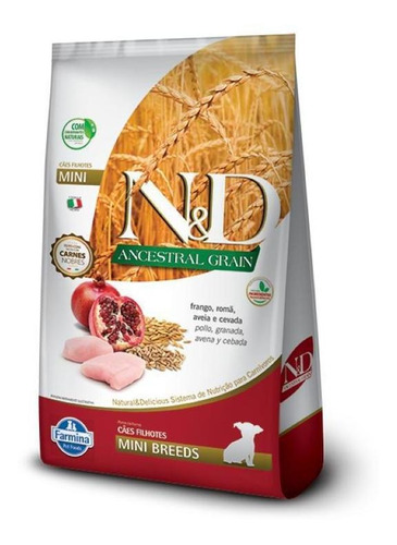 Ração N&d Ancestral Frango Cães Filhote Raças Pequenas 2,5kg