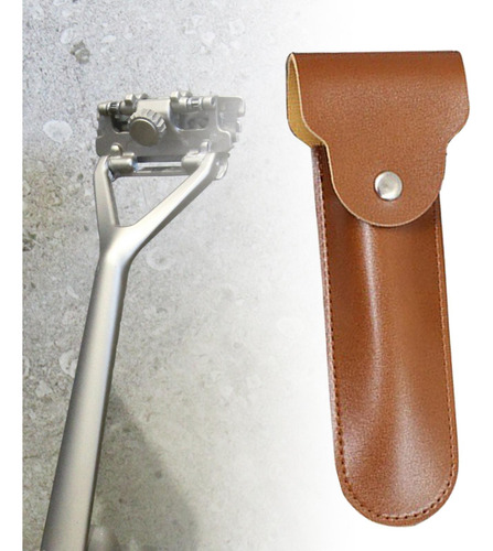 Estojo De Barbeador Manual Masculino, Castanho Brilhante