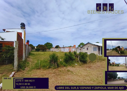 Lote En Venta, 500 M2, Mar De Ajo