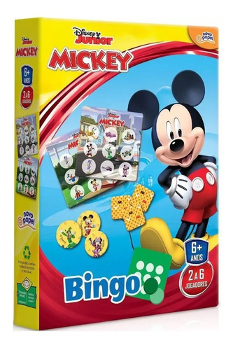 Novo Papel Jogo Bingo Turma Do Mickey Da Disney Junior 8005