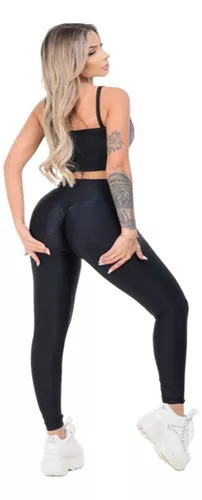 Calça leggin c/ cirre cintura alta com lycra levanta bumbum - R