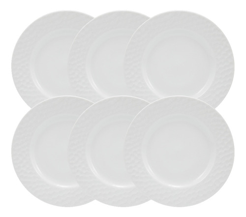 Jogo De Mesa Jantar Prato Sobremesa Artico Porcelana 6 Pcs