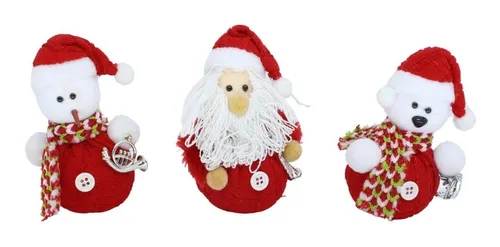Enfeites De Árvore De Natal P/ Pendurar - Papai Noel Enfeites De Árvore De Natal P/ Pendurar - Papai Noel