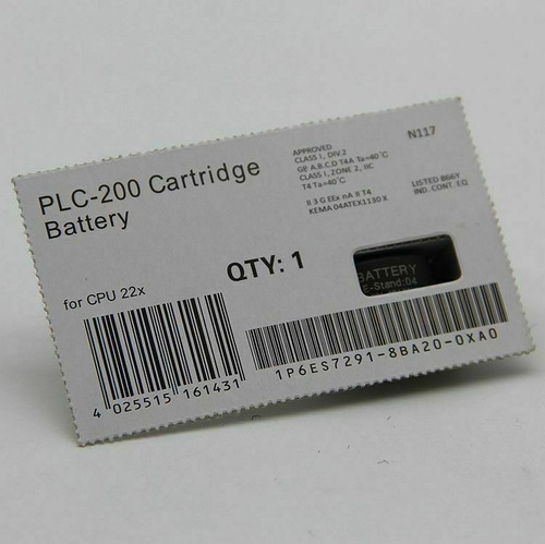 Bateria Cat. 6es7291-8ba20-0xa0 Para Plc Siemens S7-200