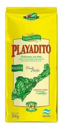 Yerba Mate Playadito X500gr Bajo Contenido De Polvo Sin Tacc