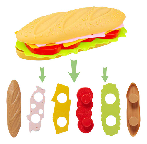 Sandwich De Juguete Encastre Con Papas Ingenio Didáctico