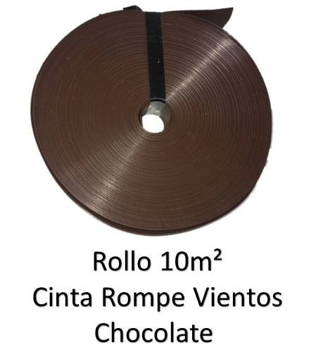 Cinta Rompeviento Chocolate Para Malla Ciclonica 10m2 Ch10