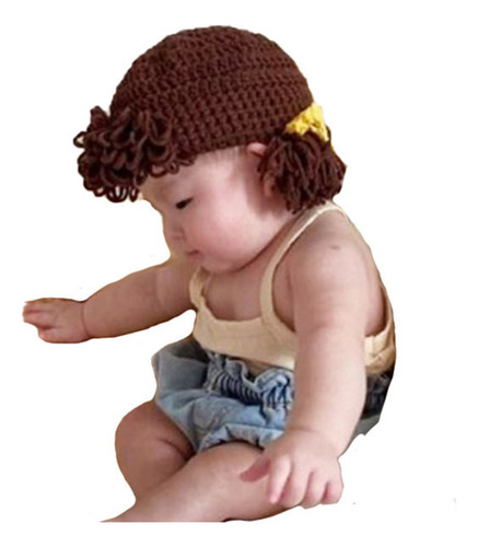 Gorro Tejido A Ganchillo Para Bebés Y Bebés, Trenzado B