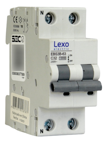 Pack 3un Automatico Bipolar Lexo 2x32a 10k C Certificado Sec