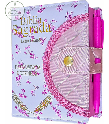 Bíblia Sagrada Com Harpa Avivada E Corinhos Feminina - Arc Modelo Carteira