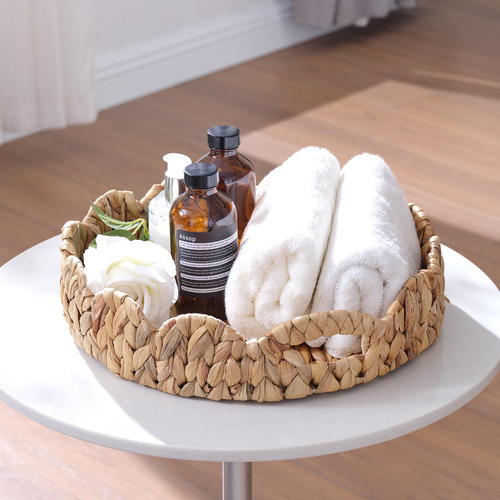 Yangqihome Bandeja Redonda Festoneada Para Servir Cesta