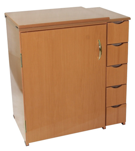 Gabinete Luxo 5 Gavetas P/ Maquina De Costura Dom. Cedro