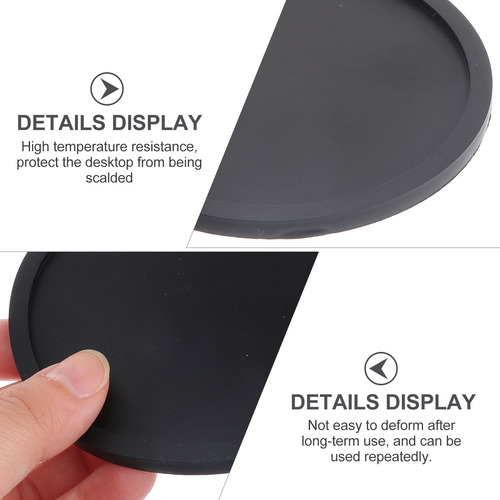 Tapetes Redondos De Silicone Para Copos De Chá Espessados Re