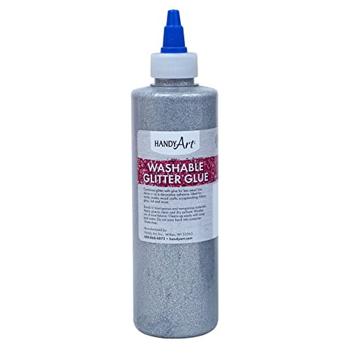 Pegamento Brillante Lavable 4 Oz, Plata