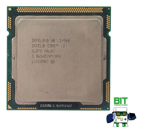 Procesador Intel Core I3-540 Bx80616i3540 2 Núcleos 3.06ghz