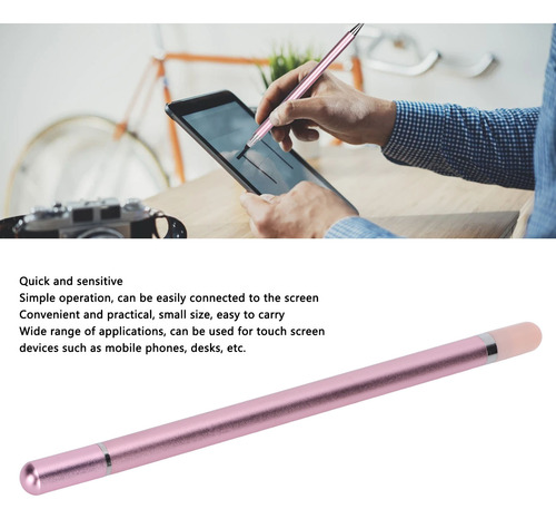Caneta Stylus 2 Em 1 Com Tela De Toque Capacitiva Rosa