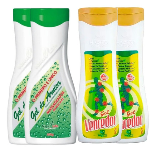 Kit Gel Para Massagem Combate A Dor Muscular E Articulações