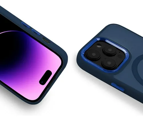 Funda Case Protección Con Magsafe Para Iphone 11/12/13/14/15 Azul Iphone 11 Lisa