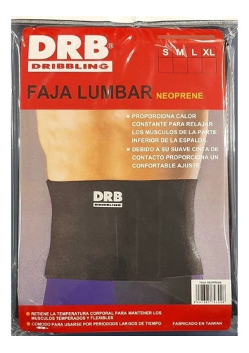 Faja Lumbar Reductora Gruesa Velcro De Calidad Marca Drb