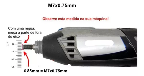 Mandril Aperto Rápido Micro Retífica Tipo Dremel M8X0.75 Acessórios Para  Micro Retífica Mandril para micro retífica