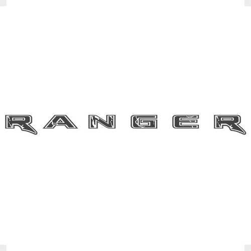 Faixa Traseira Compatível Ranger 2020/2022 Adesivo Grafite