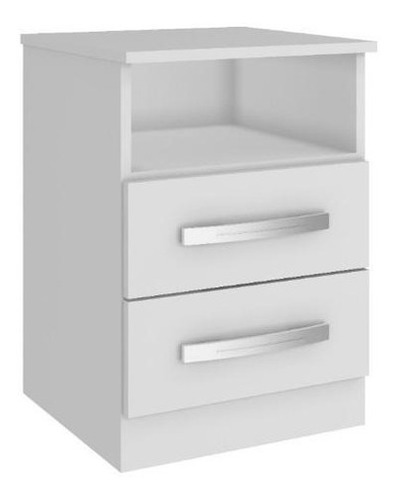 Mesa Comoda Velador 2 Cajones Blanco 136005 / C & S Market 